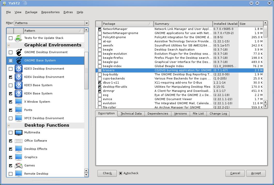 YaST Software Management
