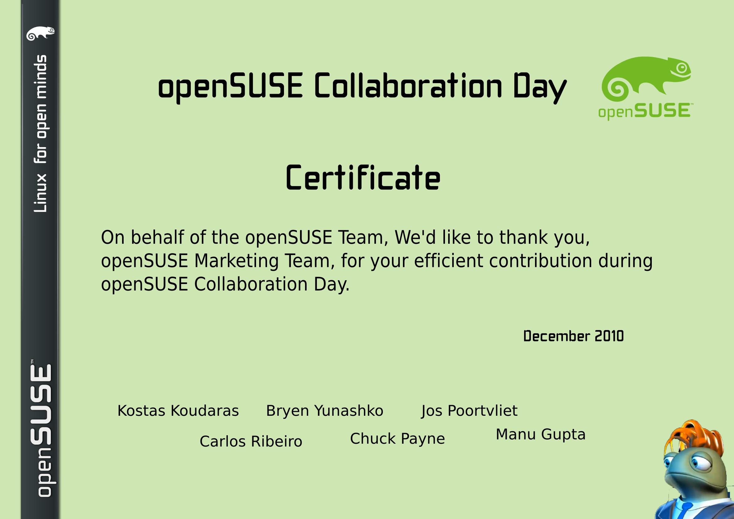 openSUSE 证书