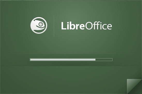 openSUSE 上的 LibreOffice 启动画面