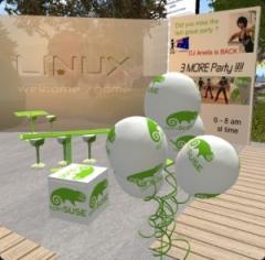 Second Life 中的发布派对区域