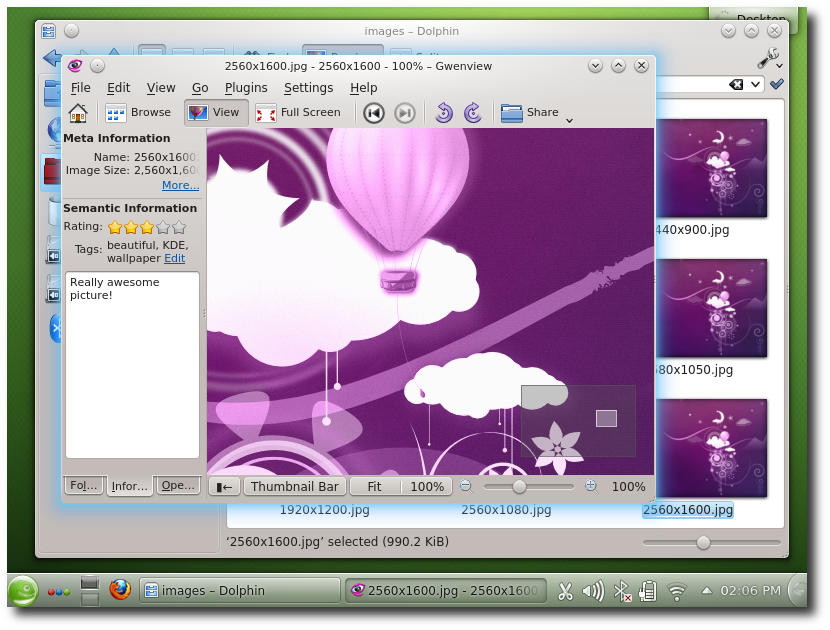Dolphin 和 Gwenview