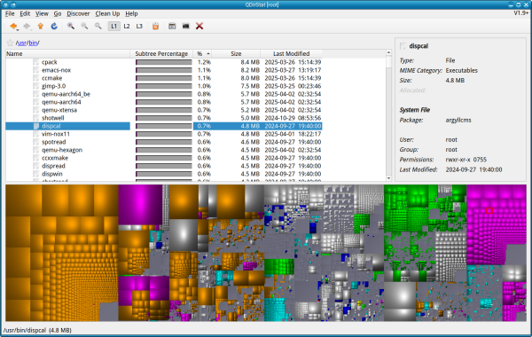 QDirStat Disk Usage Screenshot