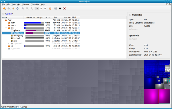 QDirStat Disk Usage Screenshot
